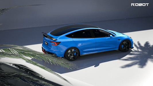Tesla Model 3 Highland / Performance 2024-ON with Aftermarket Parts - Hacker Narrow Body Rear Bumper & Diffuser Carbon Fiber / FRP from Robot Craftsman