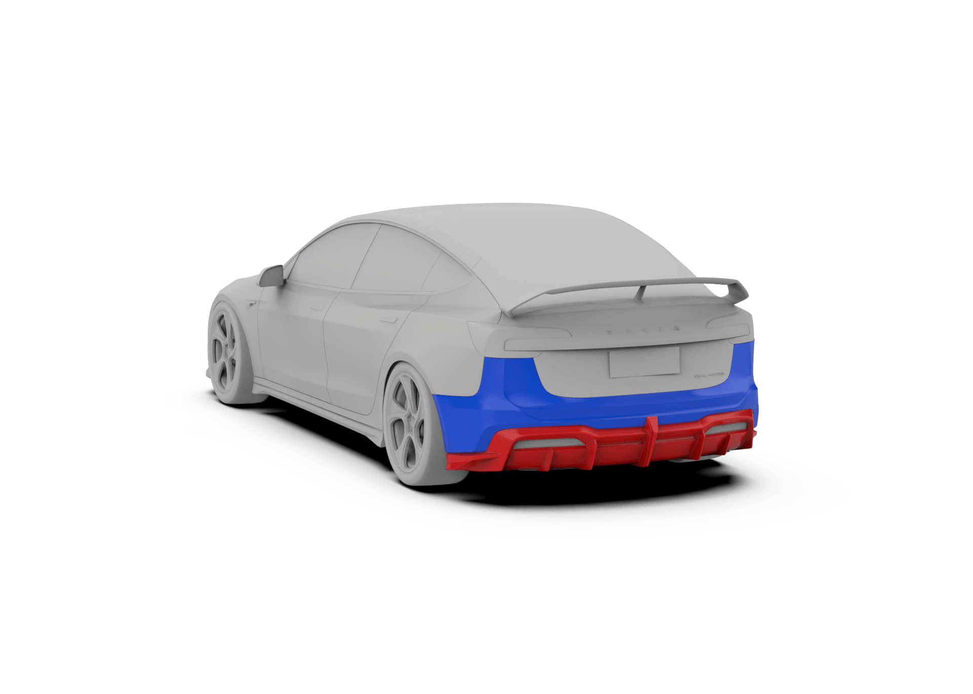 Tesla Model 3 Highland / Performance 2024-ON with Aftermarket Parts - Hacker Narrow Body Rear Bumper & Diffuser Carbon Fiber / FRP from Robot Craftsman Tesla Model 3 Highland / Performance 2024-ON with Aftermarket Parts - Hacker Narrow Body Rear Bumper & Diffuser Carbon Fiber / FRP from Robot Craftsman
