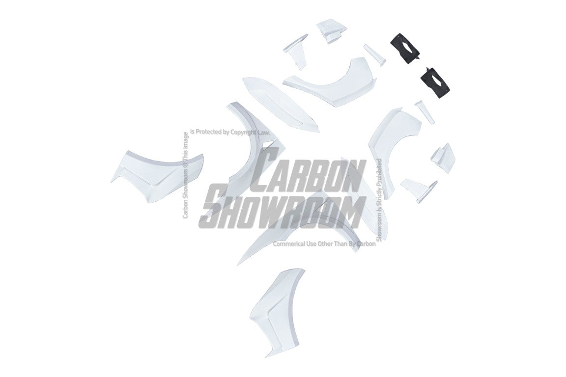 Tesla Model 3 Highland / Performance 2024-ON with Aftermarket Parts - "HACKER" Wheel Arches & Side Skirts Carbon Fiber/FRP from Robot Craftsman Tesla Model 3 Highland / Performance 2024-ON with Aftermarket Parts - "HACKER" Wheel Arches & Side Skirts Carbon Fiber/FRP from Robot Craftsman