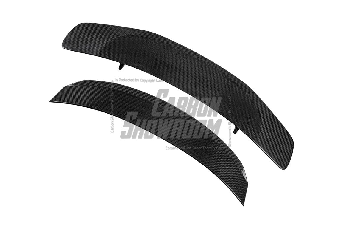Tesla Model 3 Performance Long Range Standard Base 2017 2018 2019 2020 2021 2022 2023 with Aftermarket Parts - Crypton Rear Spoiler Wing Carbon Fiber / FRP from Robot Craftsman