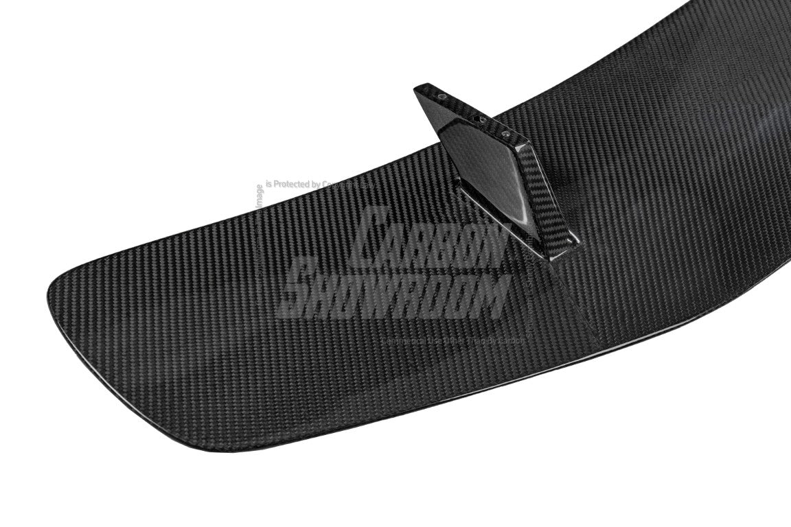 Tesla Model 3 Performance Long Range Standard Base 2017 2018 2019 2020 2021 2022 2023 with Aftermarket Parts - Crypton Rear Spoiler Wing Carbon Fiber / FRP from Robot Craftsman