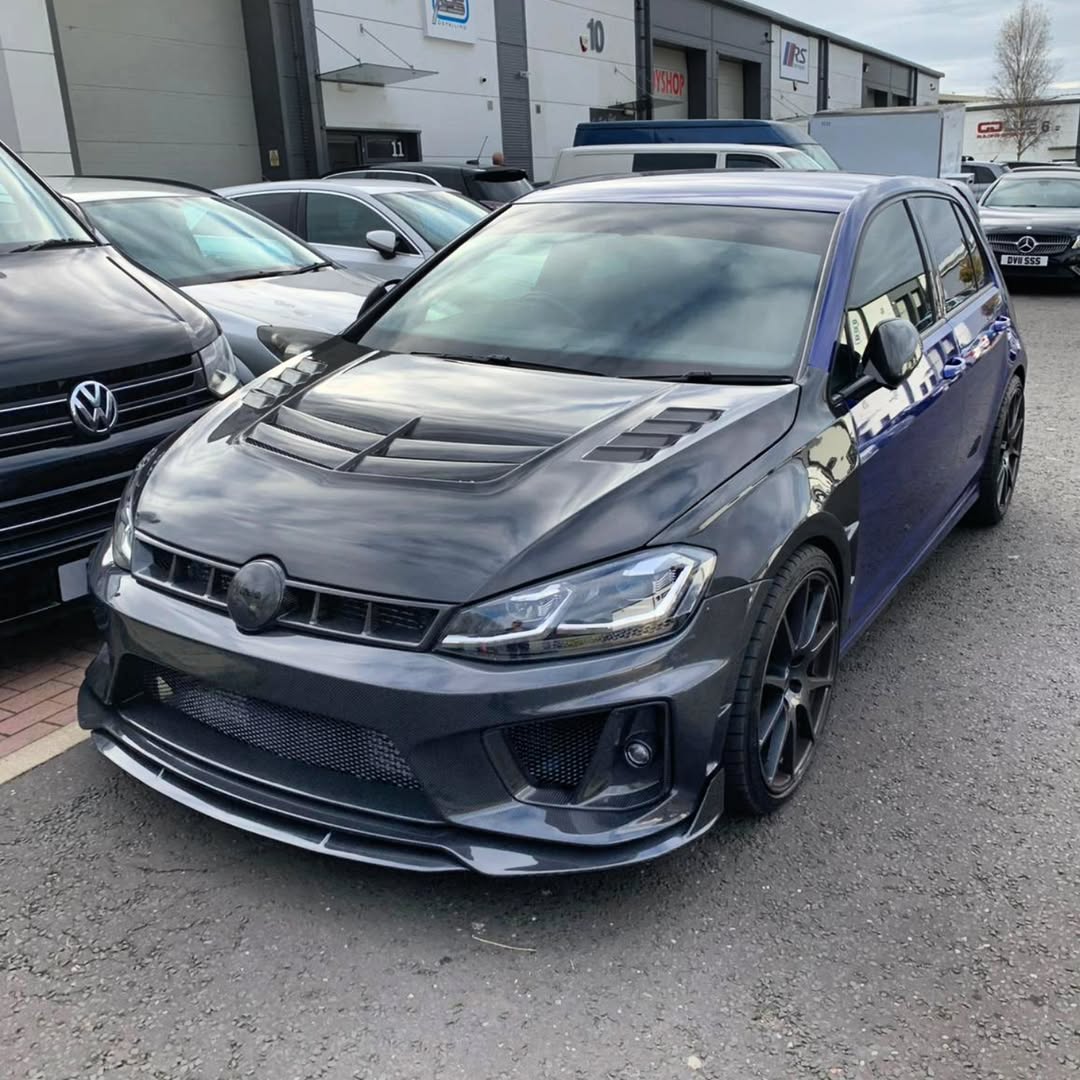 Volkswagen Golf R GTI Base MK7 MK7.5 2015 2016 2017 2018 2019 2020 2021 & Golf R GTI Base MK7 2015 2016 2017 & Golf R GTI Base MK7.5 2018 2019 2020 2021 with Aftermarket Parts - Front Lip & Front Bumper Carbon Fiber / FRP from Robot Craftsman Volkswagen Golf R GTI Base MK7 MK7.5 2015 2016 2017 2018 2019 2020 2021 & Golf R GTI Base MK7 2015 2016 2017 & Golf R GTI Base MK7.5 2018 2019 2020 2021 with Aftermarket Parts - Front Lip & Front Bumper Carbon Fiber / FRP from Robot Craftsman
