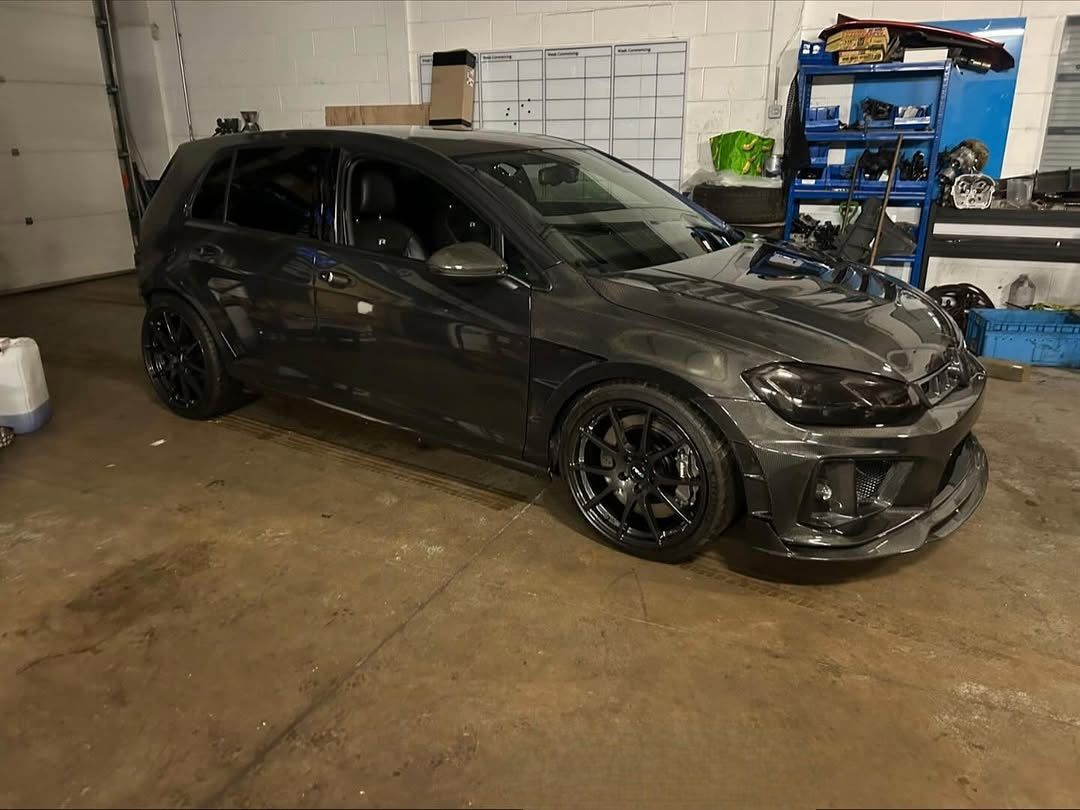 Volkswagen Golf R GTI Base MK7 MK7.5 2015 2016 2017 2018 2019 2020 2021 with Aftermarket Parts - Front Grill Replacement & ROBOT emblem cover Carbon Fiber / FRP from Robot Craftsman Volkswagen Golf R GTI Base MK7 MK7.5 2015 2016 2017 2018 2019 2020 2021 with Aftermarket Parts - Front Grill Replacement & ROBOT emblem cover Carbon Fiber / FRP from Robot Craftsman