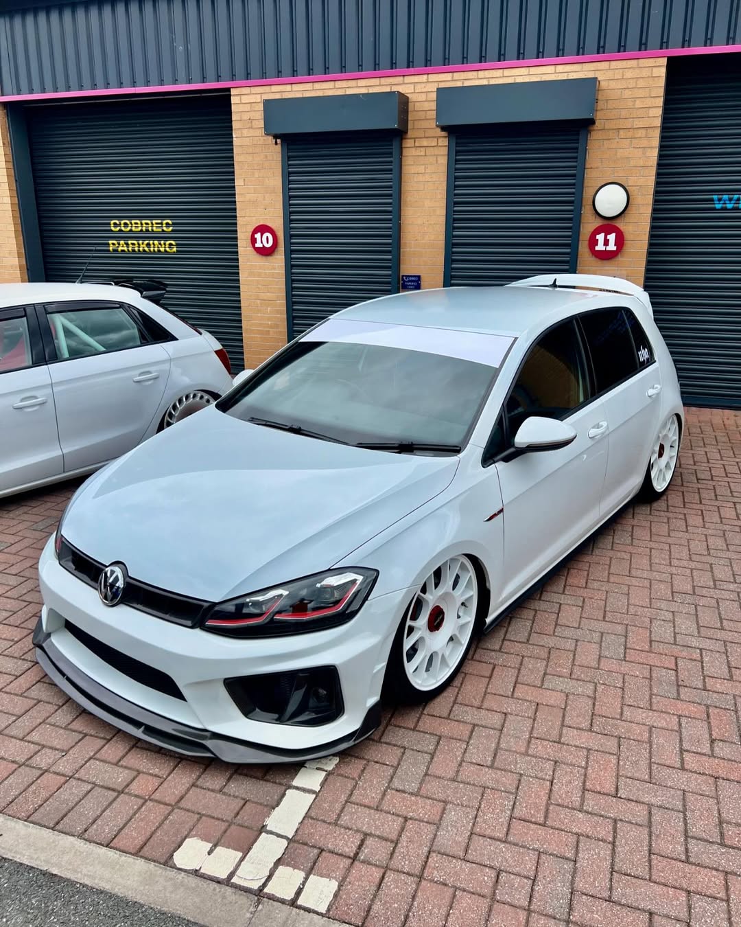 Volkswagen Golf R GTI Base MK7 MK7.5 2015 2016 2017 2018 2019 2020 2021 with Aftermarket Parts - Front Grill Replacement & ROBOT emblem cover Carbon Fiber / FRP from Robot Craftsman Volkswagen Golf R GTI Base MK7 MK7.5 2015 2016 2017 2018 2019 2020 2021 with Aftermarket Parts - Front Grill Replacement & ROBOT emblem cover Carbon Fiber / FRP from Robot Craftsman
