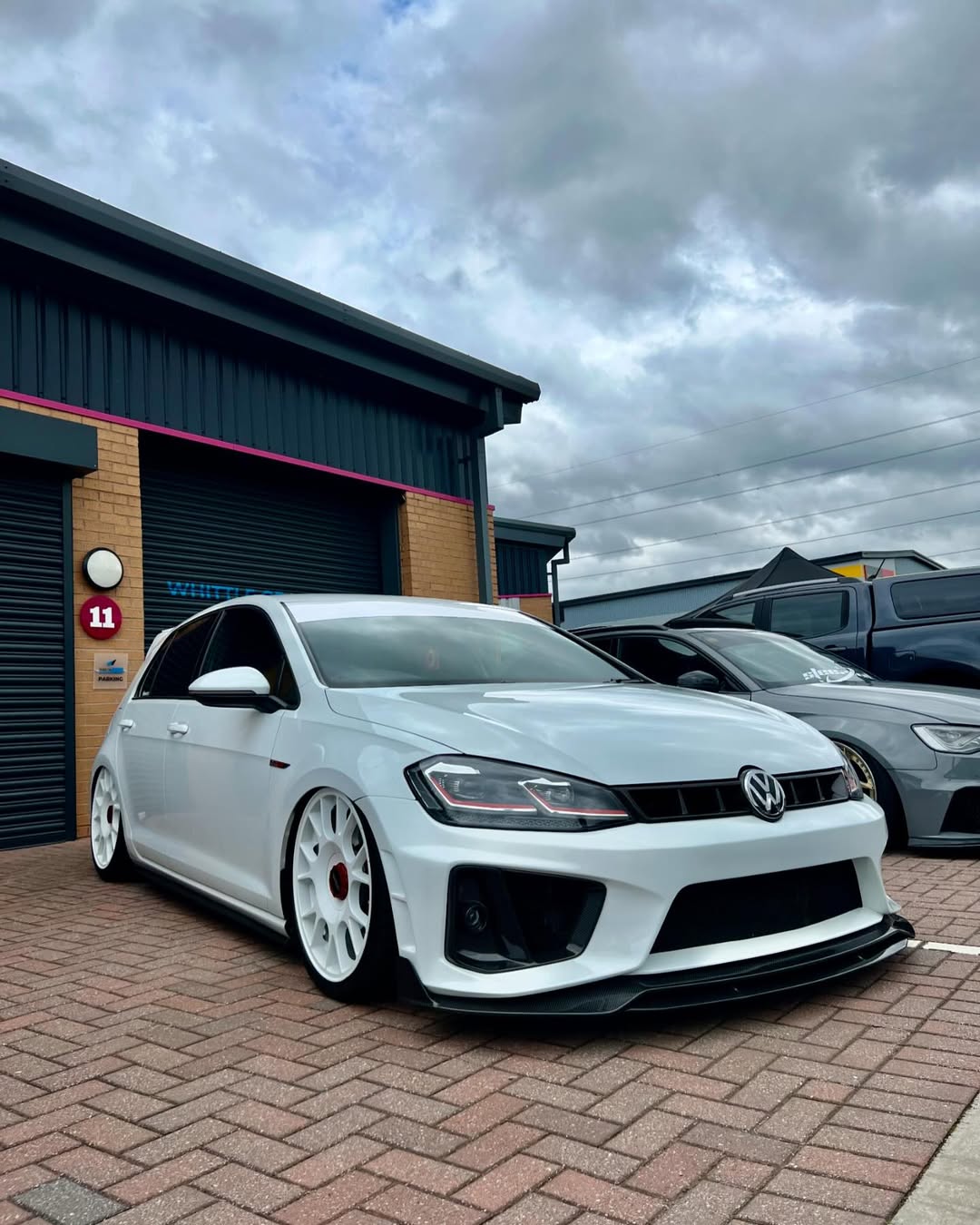 Volkswagen Golf R GTI Base MK7 MK7.5 2015 2016 2017 2018 2019 2020 2021 & Golf R GTI Base MK7 2015 2016 2017 & Golf R GTI Base MK7.5 2018 2019 2020 2021 with Aftermarket Parts - Front Lip & Front Bumper Carbon Fiber / FRP from Robot Craftsman Volkswagen Golf R GTI Base MK7 MK7.5 2015 2016 2017 2018 2019 2020 2021 & Golf R GTI Base MK7 2015 2016 2017 & Golf R GTI Base MK7.5 2018 2019 2020 2021 with Aftermarket Parts - Front Lip & Front Bumper Carbon Fiber / FRP from Robot Craftsman