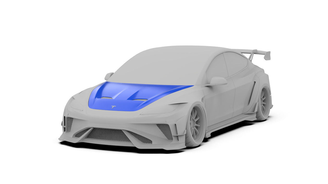Tesla Model 3 Highland / Performance 2024-ON with Aftermarket Parts - Full Complete Kit Carbon Fiber / FRP from Robot Craftsman Tesla Model 3 Highland / Performance 2024-ON with Aftermarket Parts - Full Complete Kit Carbon Fiber / FRP from Robot Craftsman