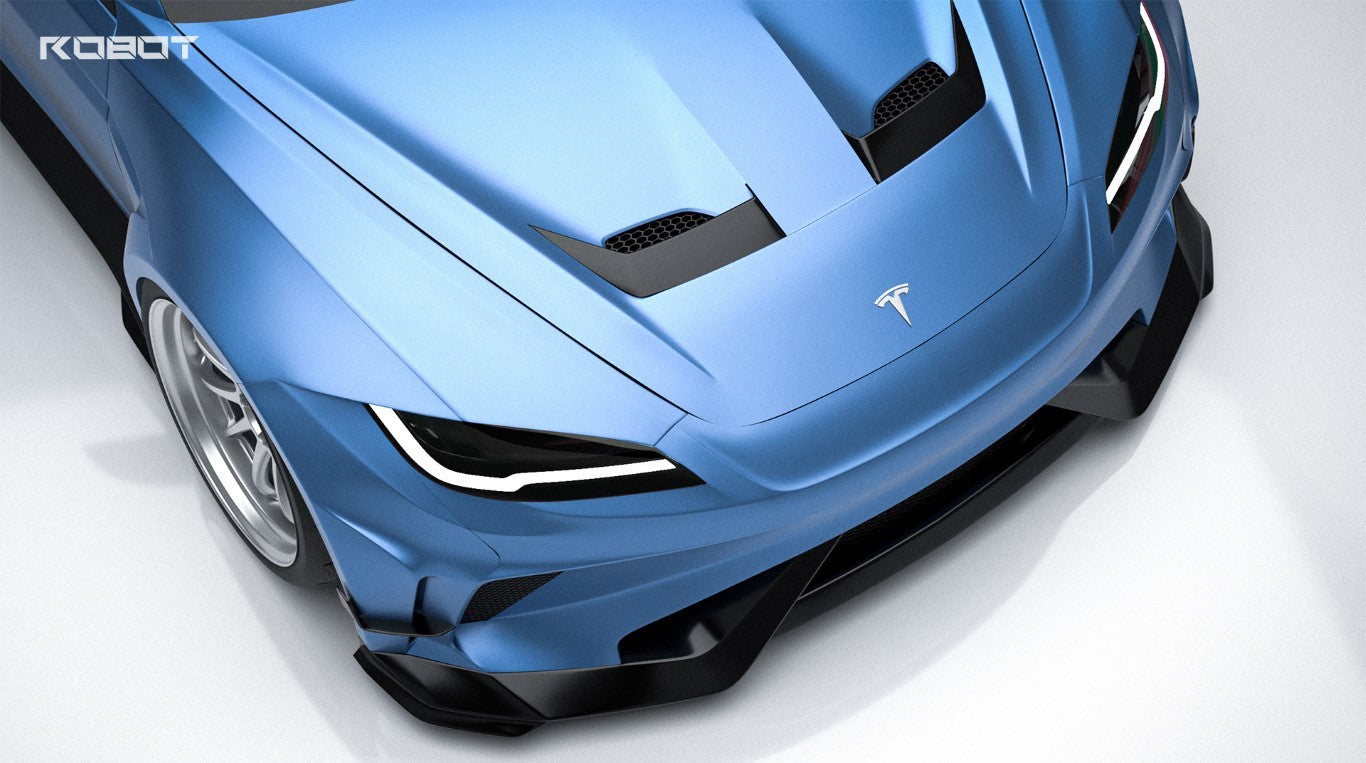 Tesla Model 3 Highland / Performance 2024-ON with Aftermarket Parts - Full Complete Kit Carbon Fiber / FRP from Robot Craftsman Tesla Model 3 Highland / Performance 2024-ON with Aftermarket Parts - Full Complete Kit Carbon Fiber / FRP from Robot Craftsman