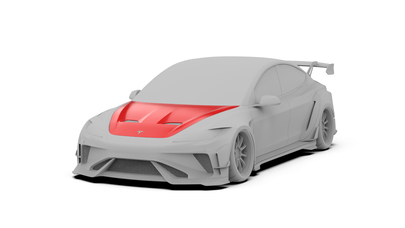 Tesla Model 3 Highland / Performance 2024-ON with Aftermarket Parts - Full Complete Kit Carbon Fiber / FRP from Robot Craftsman Tesla Model 3 Highland / Performance 2024-ON with Aftermarket Parts - Full Complete Kit Carbon Fiber / FRP from Robot Craftsman