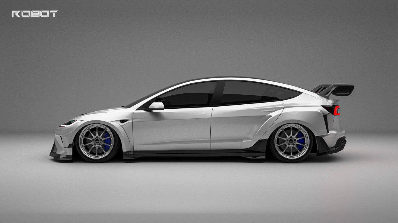 Tesla Model 3 Highland / Performance 2024-ON with Robot Craftsman's Aftermarket Parts - Robot Package A Carbon Fiber / FRP Tesla Model 3 Highland / Performance 2024-ON with Robot Craftsman's Aftermarket Parts - Robot Package A Carbon Fiber / FRP