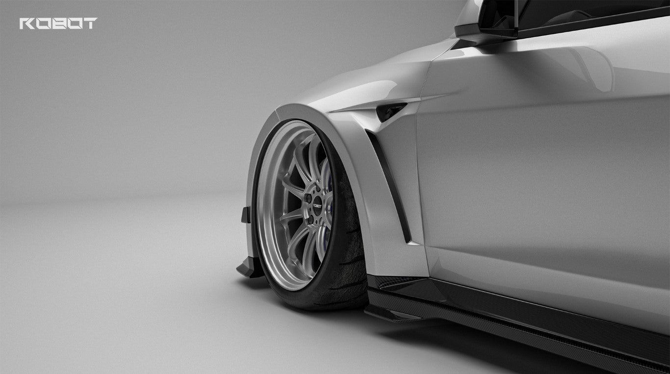 Tesla Model 3 Highland / Performance 2024-ON with Aftermarket Parts - Full Complete Kit Carbon Fiber / FRP from Robot Craftsman Tesla Model 3 Highland / Performance 2024-ON with Aftermarket Parts - Full Complete Kit Carbon Fiber / FRP from Robot Craftsman