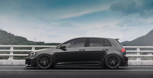 Volkswagen Golf R GTI Base MK7 MK7.5 2015 2016 2017 2018 2019 2020 2021 with Aftermarket Parts - Widebody Wheel Arches Carbon Fiber / FRP from Robot Craftsman