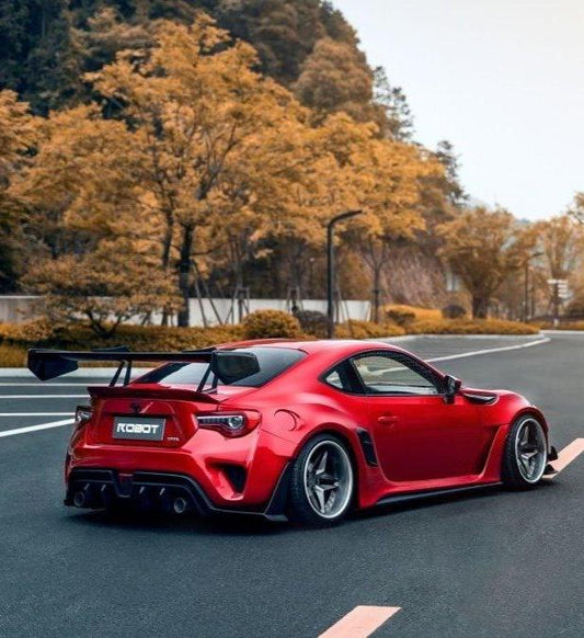 Toyota GT86 86 TRD GT SE Base ZN6 2017 2018 2019 2020 & Scion FR-S FRS ZN6 2013 2014 2015 2016 & BRZ TS Limited Premium ZN6 2013 2014 2015 2016 2017 2018 2019 2020 with Aftermarket Parts - Ducktail Rear Spoiler Carbon Fiber / FRP from Robot Craftsman