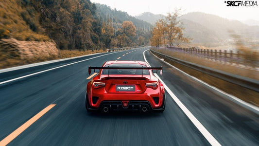 Toyota GT86 86 TRD GT SE Base ZN6 2017 2018 2019 2020 & Scion FR-S FRS ZN6 2013 2014 2015 2016 & BRZ TS Limited Premium ZN6 2013 2014 2015 2016 2017 2018 2019 2020 with Aftermarket Parts - Ducktail Rear Spoiler Carbon Fiber / FRP from Robot Craftsman