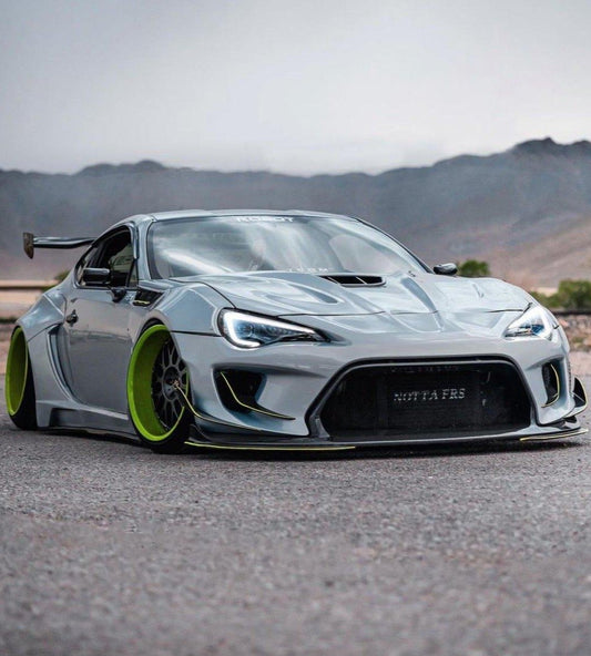 Toyota GT86 86 TRD GT SE Base ZN6 2017 2018 2019 2020 & Scion FR-S FRS ZN6 2013 2014 2015 2016 & BRZ TS Limited Premium ZN6 2013 2014 2015 2016 2017 2018 2019 2020 (compatible with ROBOT widebody kit) with Aftermarket Parts - Replacement Front Lip Only & Front Bumper & Lip Carbon Fiber / FRP from Robot Craftsman