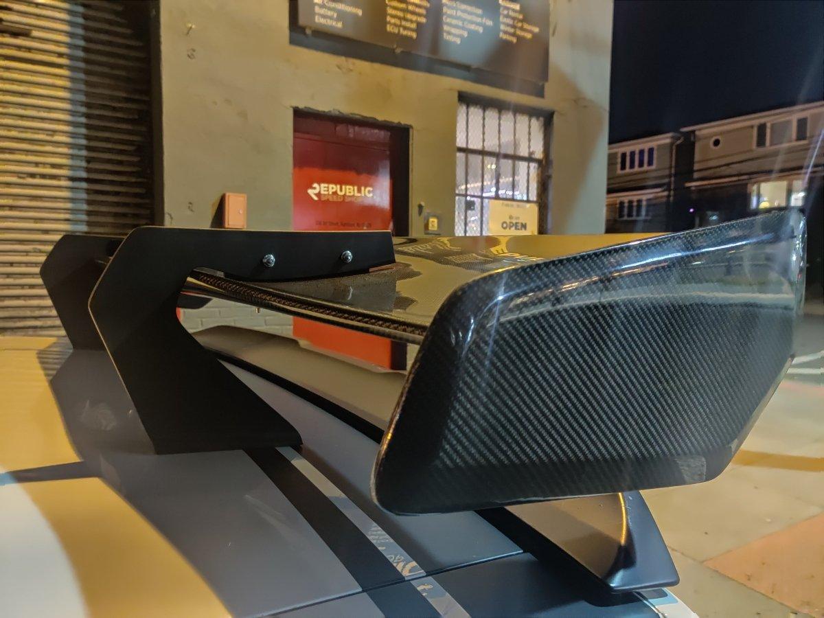 ROBOT CRAFTSMAN Carbon Fiber or FRP Swan Neck Hammer GT Wing For Dodge Challenger Scatpack RT Hellcat - Performance SpeedShop ROBOT CRAFTSMAN Carbon Fiber or FRP Swan Neck Hammer GT Wing For Dodge Challenger Scatpack RT Hellcat - Performance SpeedShop