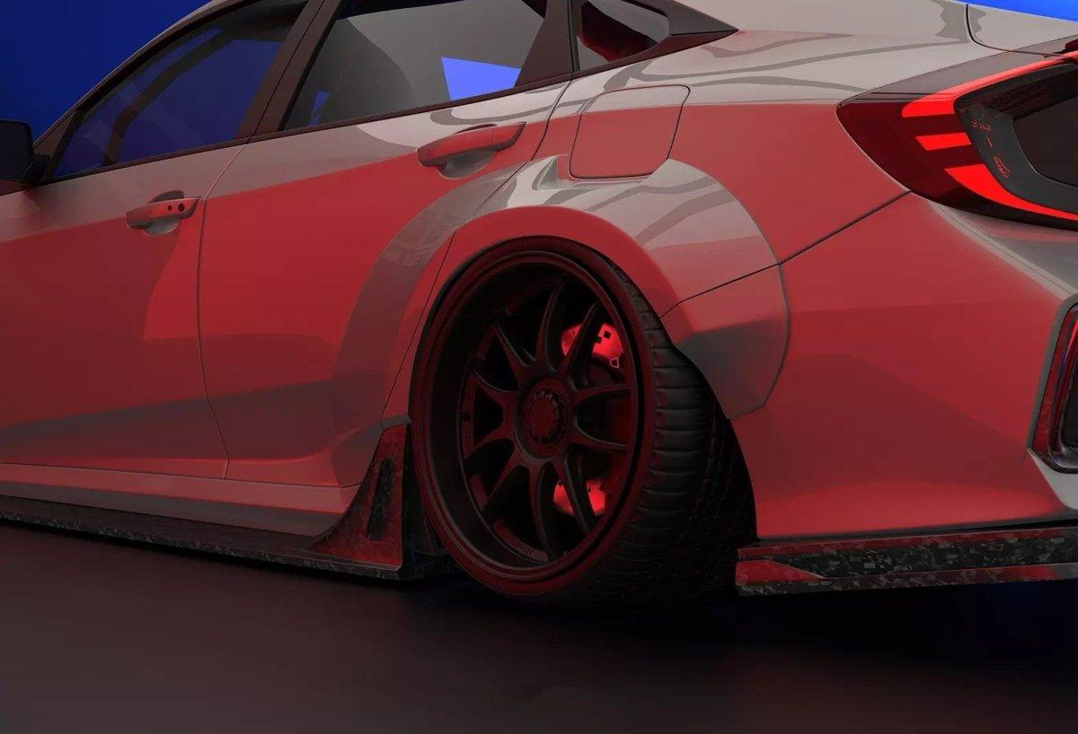 ROBOT CRAFTSMAN Carbon Fiber Widebody Kit For Honda Civic 10th Gen - Performance SpeedShop ROBOT CRAFTSMAN Carbon Fiber Widebody Kit For Honda Civic 10th Gen - Performance SpeedShop