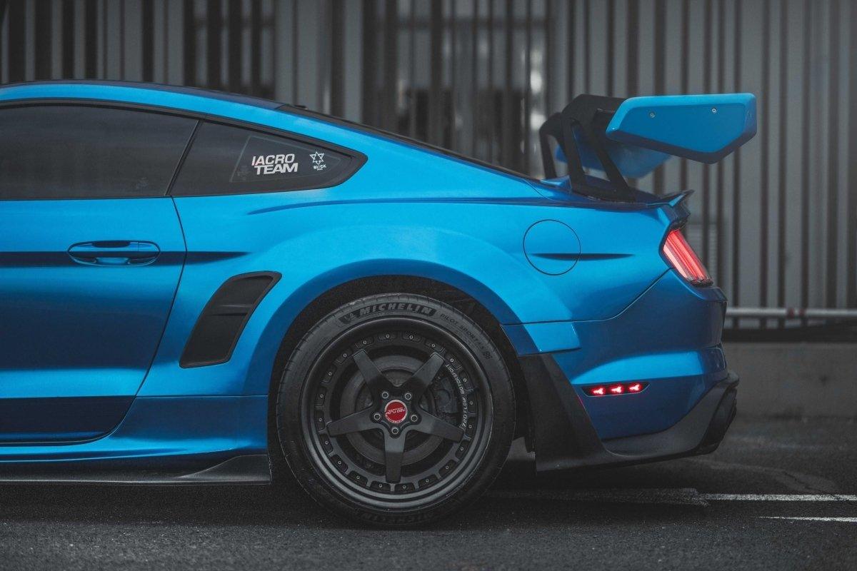 Ford Mustang Ecoboost V6 GT March1 Bullitt S550.1 S550.2 2015 2016 2017 2018 2019 2020 2021 2022 2023 with Aftermarket Parts - CAVALIER Rear GT Wing Carbon Fiber / FRP from Robot Craftsman