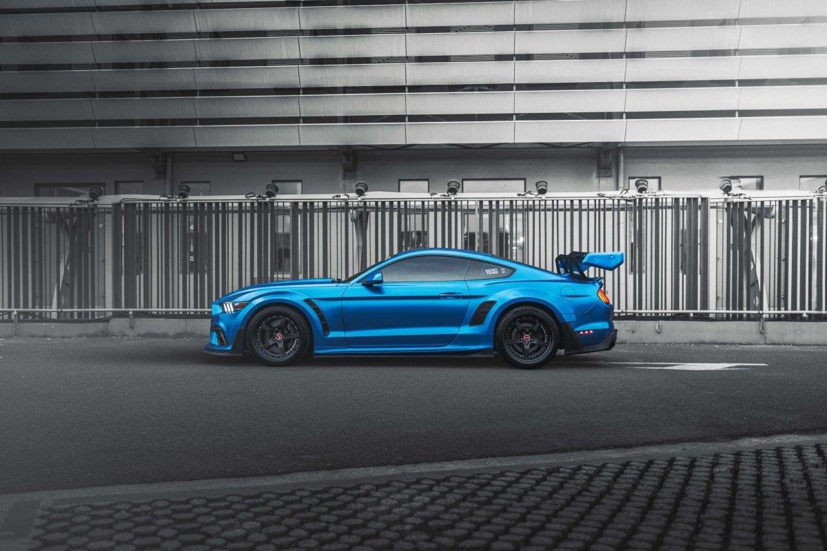Ford Mustang Ecoboost V6 GT March1 Bullitt S550.1 S550.2 2015 2016 2017 2018 2019 2020 2021 2022 2023 with Aftermarket Parts - CAVALIER Rear GT Wing Carbon Fiber / FRP from Robot Craftsman