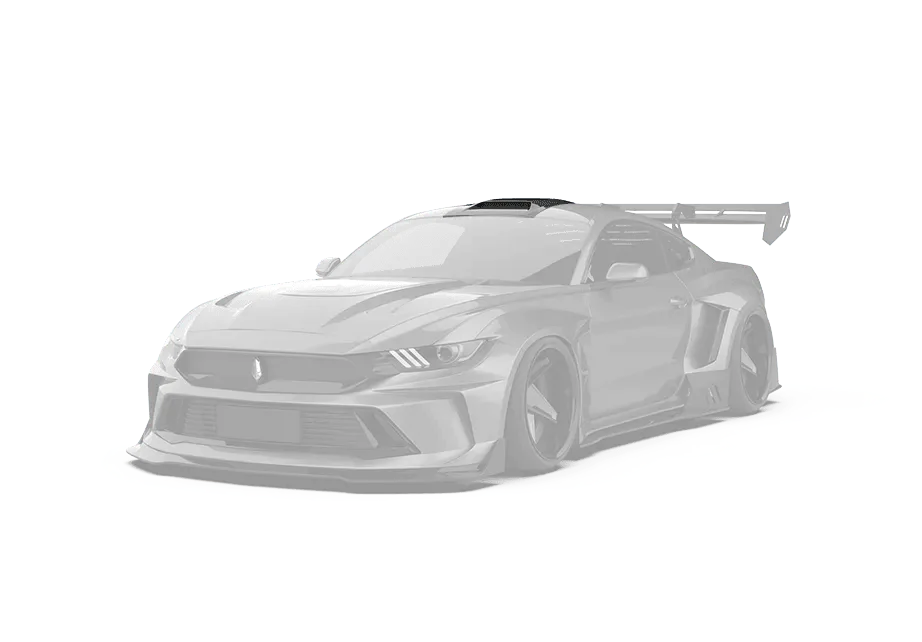 Mustang Ecoboost V6 GT March1 Bullitt S550.1 S550.2 2015 2016 2017 2018 2019 2020 2021 2022 2023 with Aftermarket Parts - "DAWN & DUSK" Roof Scoop Carbon Fiber / FRP from Robot Craftsman