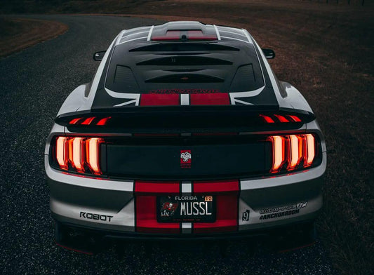 Mustang Ecoboost V6 GT March1 Bullitt S550.1 S550.2 2015 2016 2017 2018 2019 2020 2021 2022 2023 with Aftermarket Parts - "DAWN & DUSK" Roof Scoop Carbon Fiber / FRP from Robot Craftsman