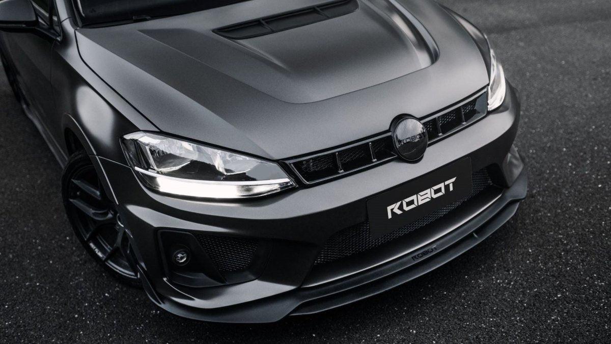 Volkswagen Golf R GTI Base MK7 MK7.5 2015 2016 2017 2018 2019 2020 2021 with Aftermarket Parts - Front Grill Replacement & ROBOT emblem cover Carbon Fiber / FRP from Robot Craftsman Volkswagen Golf R GTI Base MK7 MK7.5 2015 2016 2017 2018 2019 2020 2021 with Aftermarket Parts - Front Grill Replacement & ROBOT emblem cover Carbon Fiber / FRP from Robot Craftsman