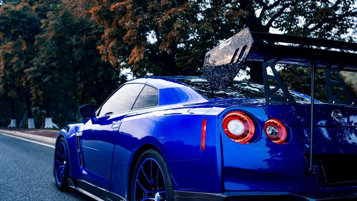 Nissan GTR Nismo Black Edition Track Edition Premium Base CBA DBA 2008 2009 2010 2011 2012 2013 2014 2015 2016 (for installation on 2017 2018 2019 2020 2021 2022 2023 2024 vehicles, 2008 2009 2010 2011 2012 2013 2014 2015 2016 hood is recommended) with Aftermarket Parts - "Godzilla" Narrow Body Front Bumper & Front Lip Carbon Fiber / FRP from Robot Craftsman