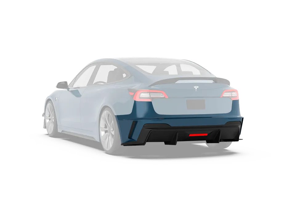 Tesla Model 3 Performance Long Range Standard Base 2017 2018 2019 2020 2021 2022 2023 with Aftermarket Parts - "HACKER" Rear Bumper & Diffuser Carbon Fiber / FRP from Robot Craftsman Tesla Model 3 Performance Long Range Standard Base 2017 2018 2019 2020 2021 2022 2023 with Aftermarket Parts - "HACKER" Rear Bumper & Diffuser Carbon Fiber / FRP from Robot Craftsman