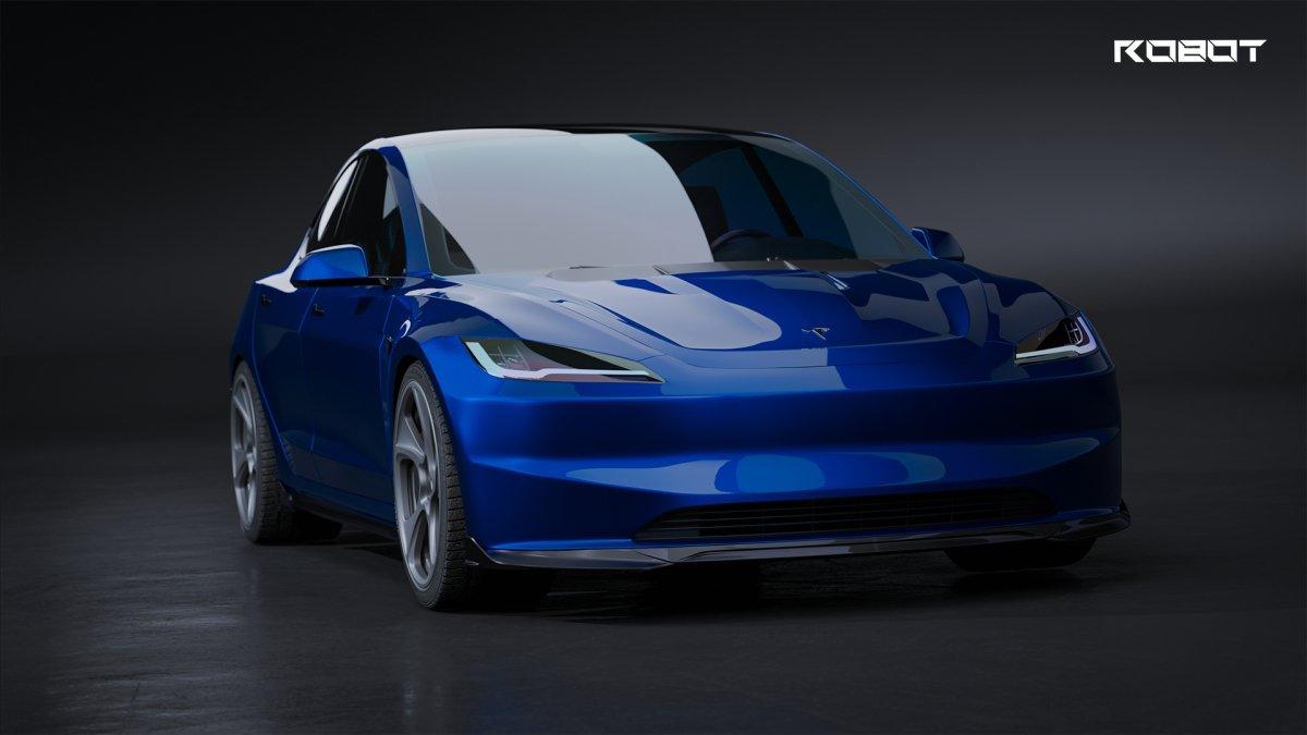 Robot Craftsman " Hidrogai "Front Lip Splitter for Tesla Model 3 2024-ON - Performance SpeedShop Robot Craftsman " Hidrogai "Front Lip Splitter for Tesla Model 3 2024-ON - Performance SpeedShop
