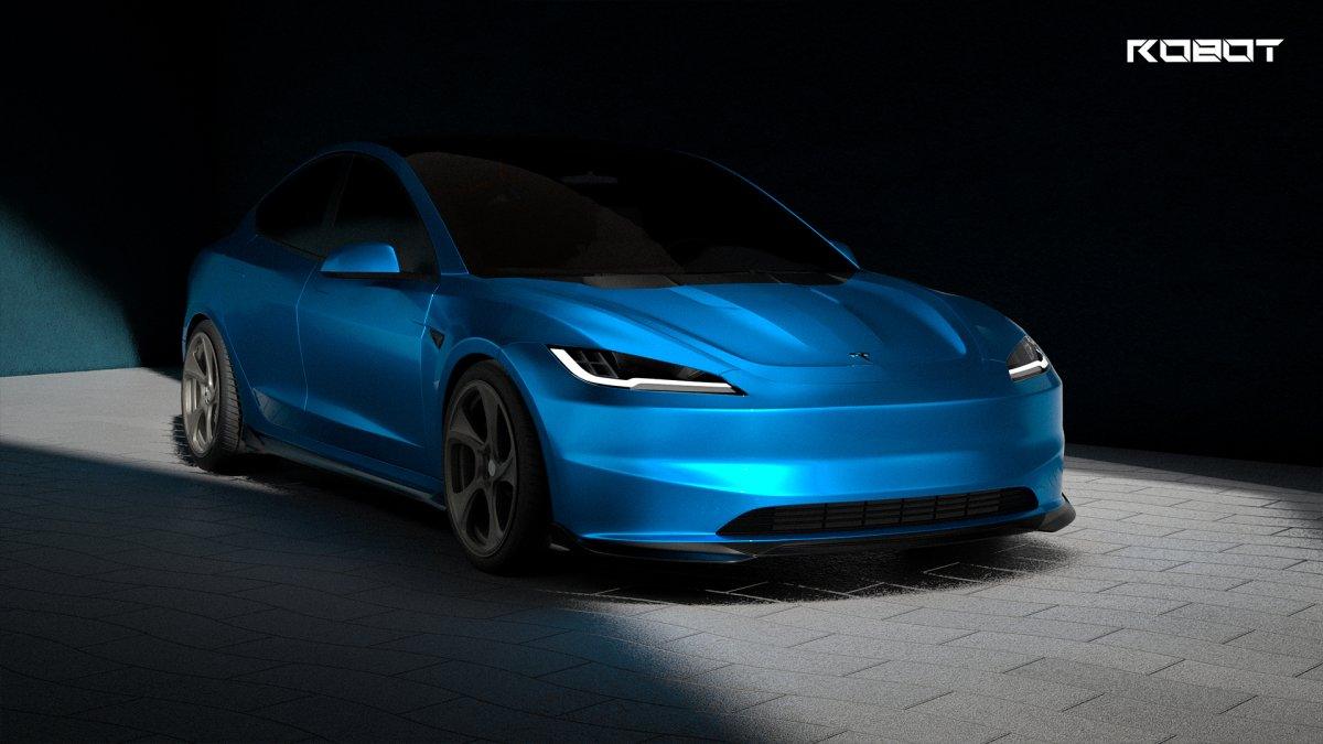 Robot Craftsman " Hidrogai "Front Lip Splitter for Tesla Model 3 2024-ON - Performance SpeedShop Robot Craftsman " Hidrogai "Front Lip Splitter for Tesla Model 3 2024-ON - Performance SpeedShop