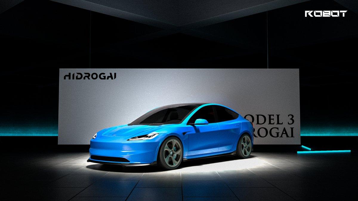 Robot Craftsman " Hidrogai "Front Lip Splitter for Tesla Model 3 2024-ON - Performance SpeedShop Robot Craftsman " Hidrogai "Front Lip Splitter for Tesla Model 3 2024-ON - Performance SpeedShop