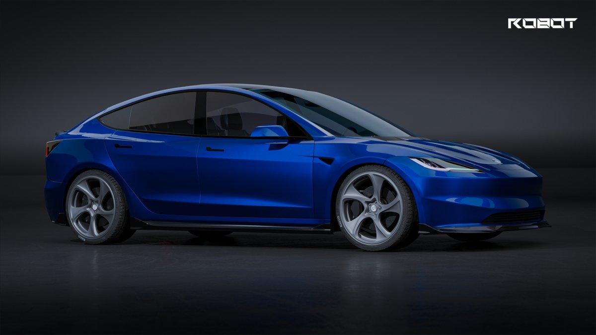 Robot Craftsman " Hidrogai "Front Lip Splitter for Tesla Model 3 2024-ON - Performance SpeedShop Robot Craftsman " Hidrogai "Front Lip Splitter for Tesla Model 3 2024-ON - Performance SpeedShop