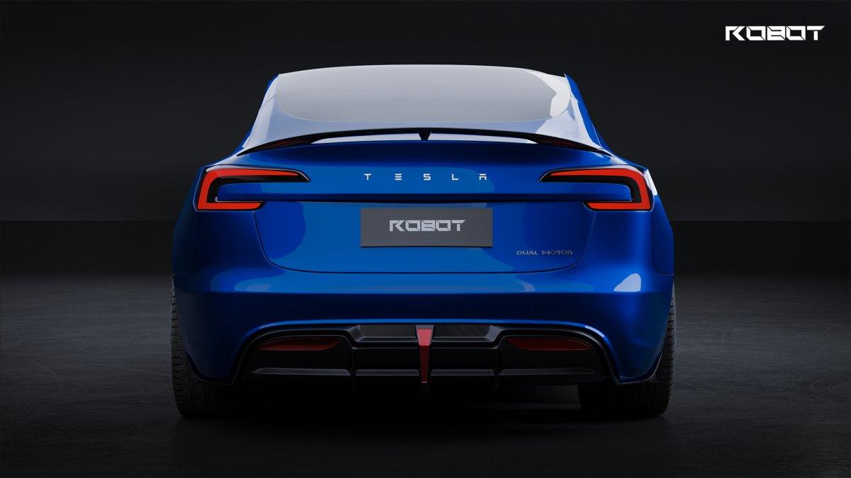 Robot Craftsman "Hidrogai" Rear Diffuser for Tesla Model 3 2024-ON - Performance SpeedShop Robot Craftsman "Hidrogai" Rear Diffuser for Tesla Model 3 2024-ON - Performance SpeedShop