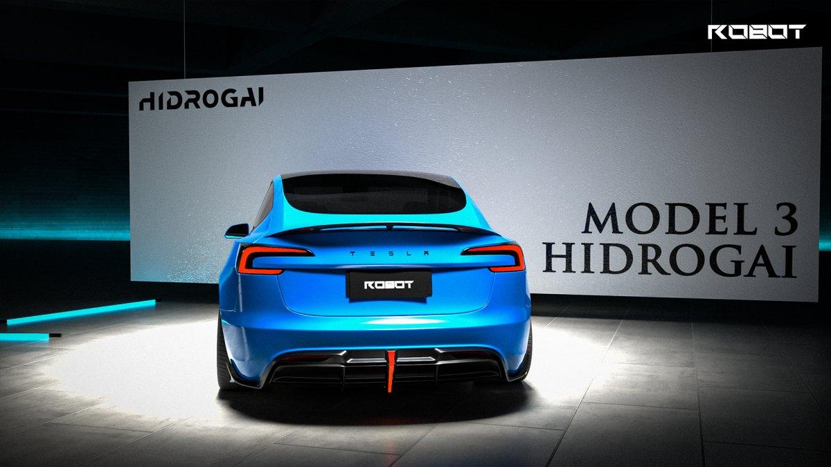 Robot Craftsman "Hidrogai" Rear Diffuser for Tesla Model 3 2024-ON - Performance SpeedShop Robot Craftsman "Hidrogai" Rear Diffuser for Tesla Model 3 2024-ON - Performance SpeedShop