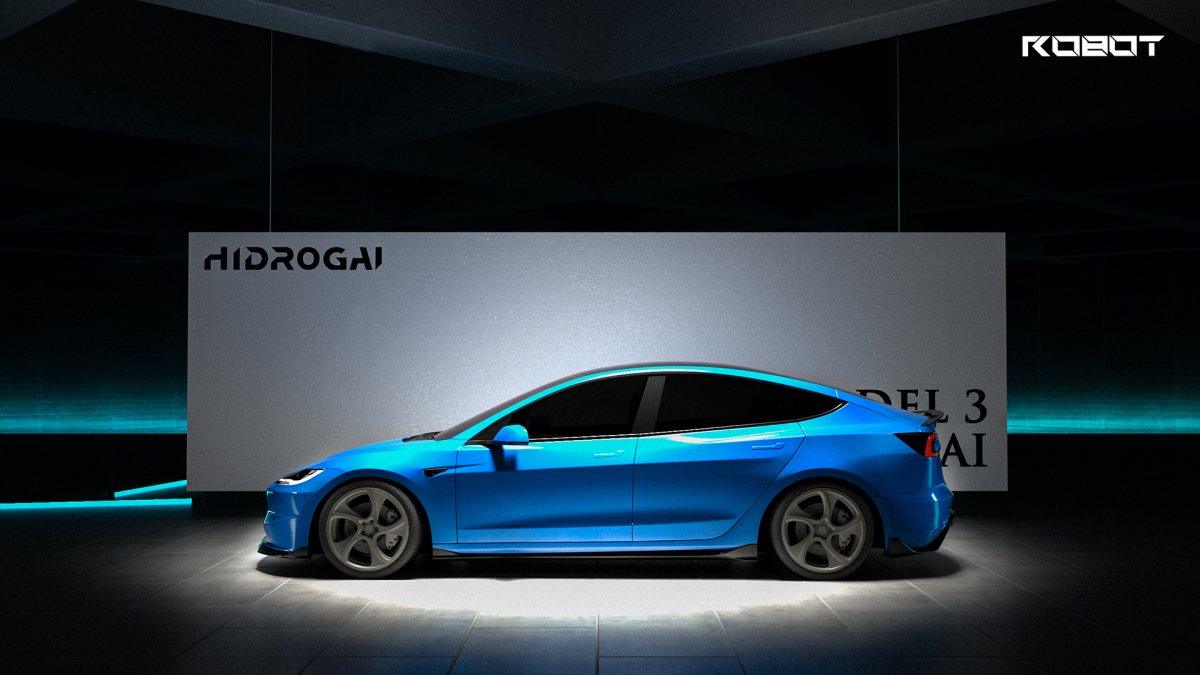 Robot Craftsman "Hidrogai" Rear Diffuser for Tesla Model 3 2024-ON - Performance SpeedShop Robot Craftsman "Hidrogai" Rear Diffuser for Tesla Model 3 2024-ON - Performance SpeedShop