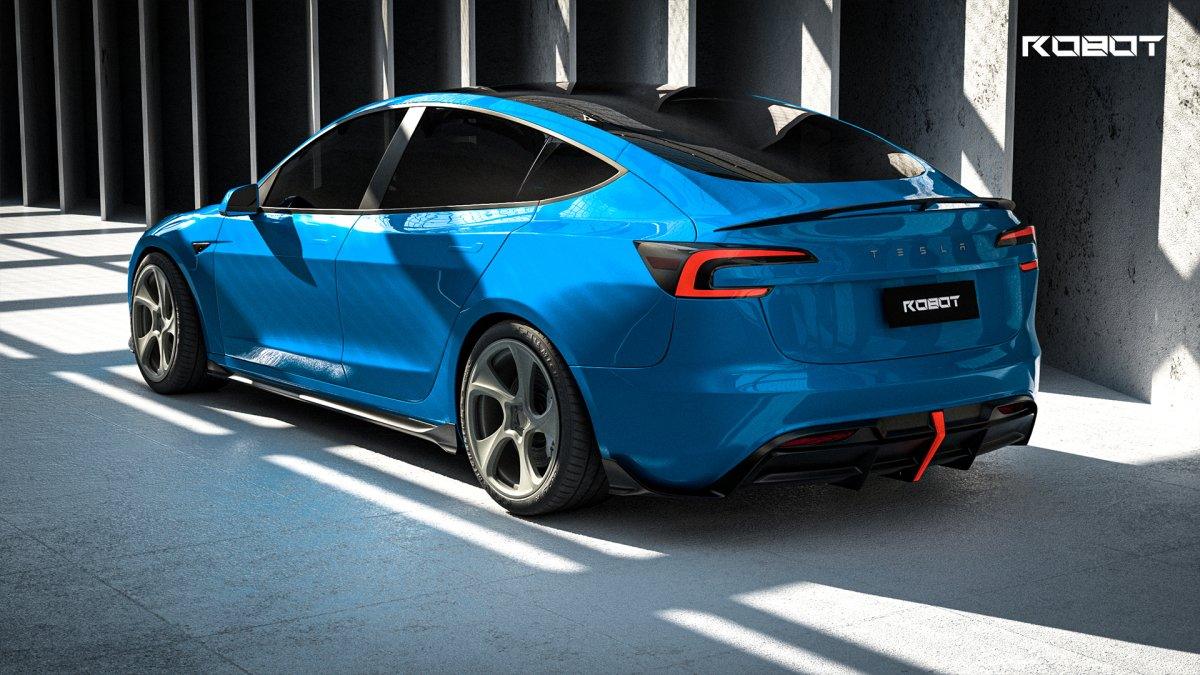 Robot Craftsman "Hidrogai" Rear Diffuser for Tesla Model 3 2024-ON - Performance SpeedShop Robot Craftsman "Hidrogai" Rear Diffuser for Tesla Model 3 2024-ON - Performance SpeedShop