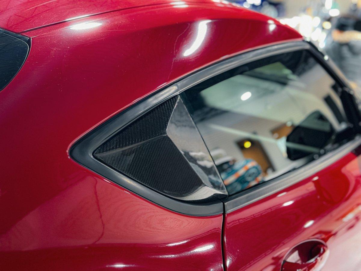 Toyota Supra MK5 A90 A91 3.0 2.0 2020 2021 2022 2023 2024 with Aftermarket Parts - Hyperion Side Window Louver Trim Carbon Fiber / FRP from Robot Craftsman