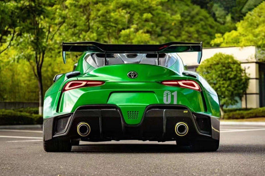 Toyota Supra MK5 A90 A91 3.0 2.0 2020 2021 2022 2023 2024 with Aftermarket Parts - Hyperion Widebody Rear Bumper & Diffuser Carbon Fiber / FRP from Robot Craftsman