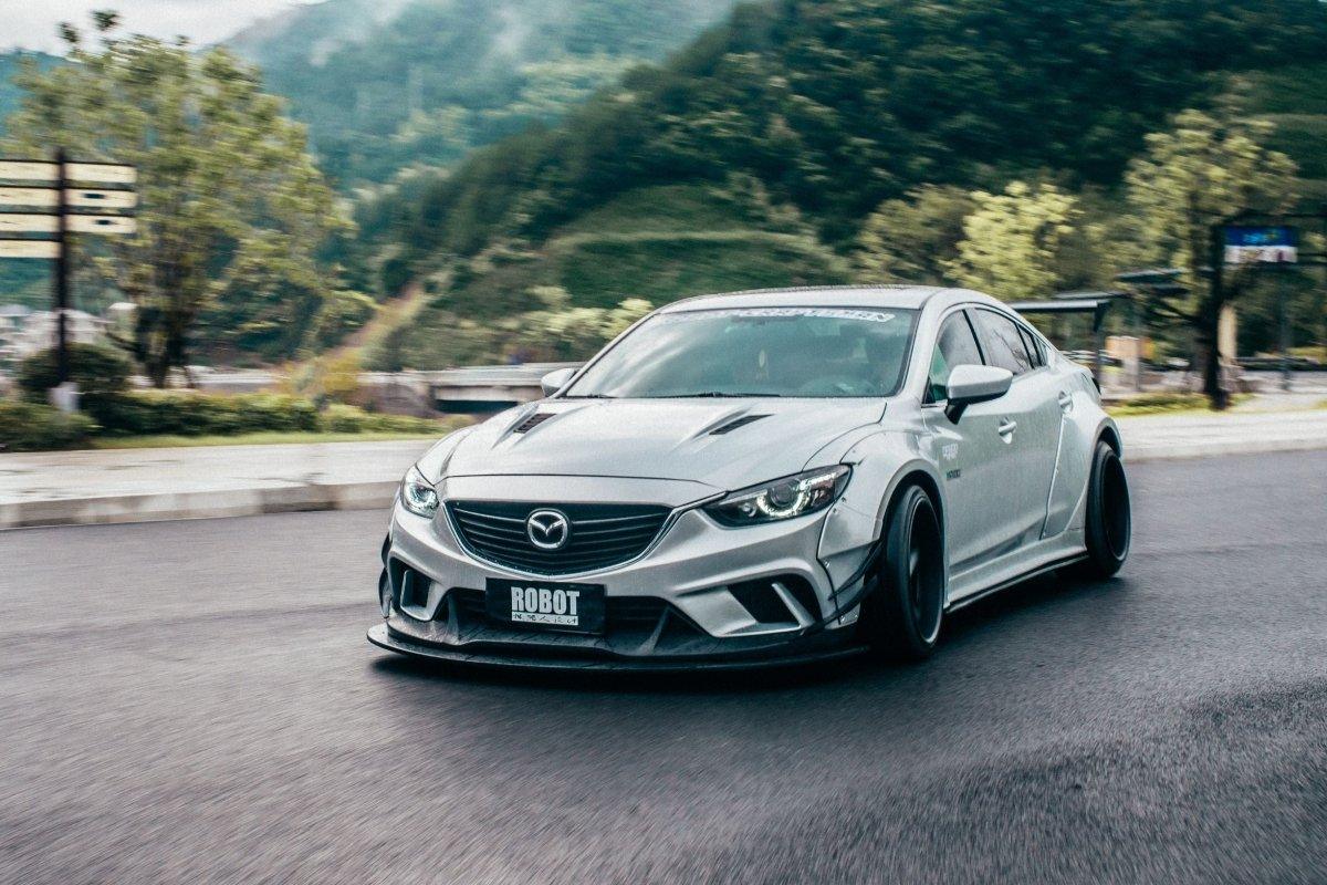 Mazda6 Sport Grand Touring Singature Carbon Edition 2014 2015 2016 2017 (suitable to be installed with ROBOT CRAFTASTMAN widebody kit) with Aftermarket Parts - Widebody Ducktail Rear Spoiler Carbon Fiber / FRP from Robot Craftsman Mazda6 Sport Grand Touring Singature Carbon Edition 2014 2015 2016 2017 (suitable to be installed with ROBOT CRAFTASTMAN widebody kit) with Aftermarket Parts - Widebody Ducktail Rear Spoiler Carbon Fiber / FRP from Robot Craftsman