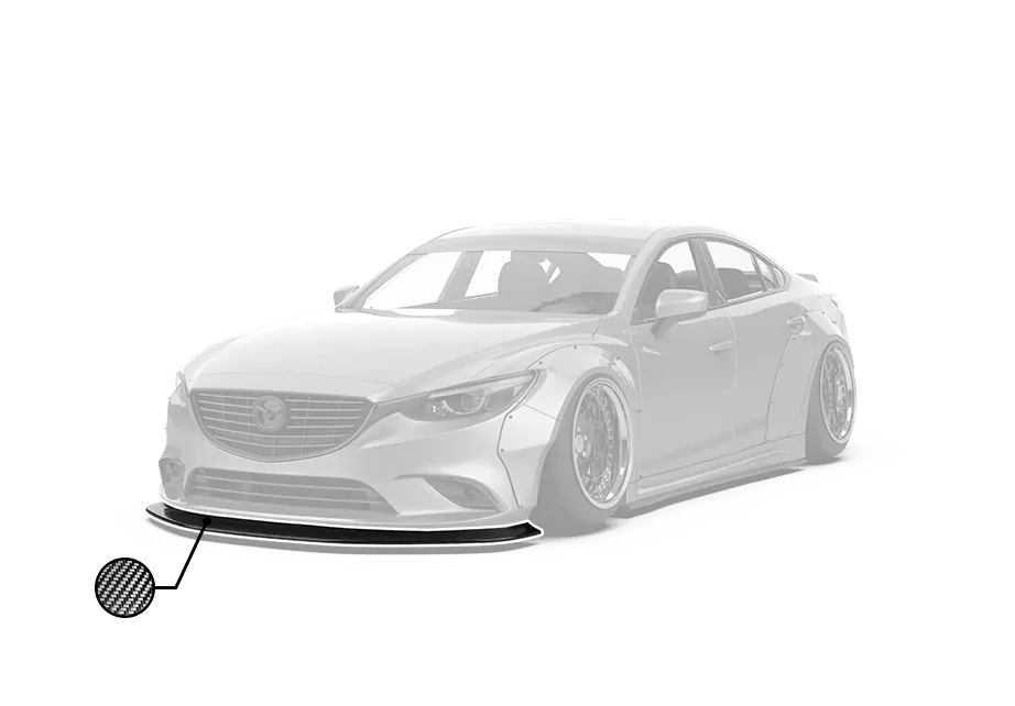 Mazda6 Sport Grand Touring Singature Carbon Edition 2014 2015 2016 2017 2018 2019 with Aftermarket Parts - For OEM Bumper Front Lip Carbon Fiber / FRP from Robot Craftsman
 Mazda6 Sport Grand Touring Singature Carbon Edition 2014 2015 2016 2017 2018 2019 with Aftermarket Parts - For OEM Bumper Front Lip Carbon Fiber / FRP from Robot Craftsman