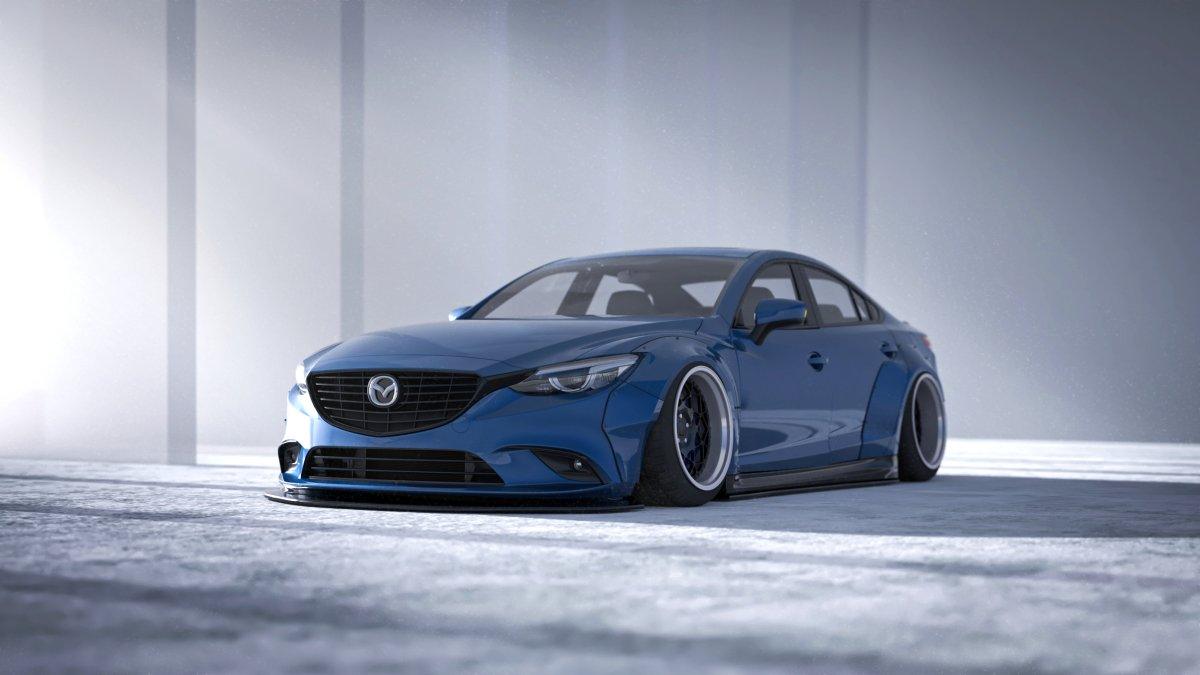Mazda6 Sport Grand Touring Singature Carbon Edition 2014 2015 2016 2017 with Aftermarket Parts - Hood Bonnet Carbon Fiber / FRP from Robot Craftsman Mazda6 Sport Grand Touring Singature Carbon Edition 2014 2015 2016 2017 with Aftermarket Parts - Hood Bonnet Carbon Fiber / FRP from Robot Craftsman