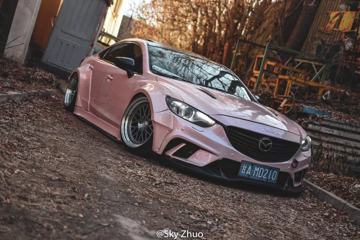 Mazda6 Sport Grand Touring Singature Carbon Edition 2014 2015 2016 2017 with Aftermarket Parts - Hood Bonnet Carbon Fiber / FRP from Robot Craftsman Mazda6 Sport Grand Touring Singature Carbon Edition 2014 2015 2016 2017 with Aftermarket Parts - Hood Bonnet Carbon Fiber / FRP from Robot Craftsman