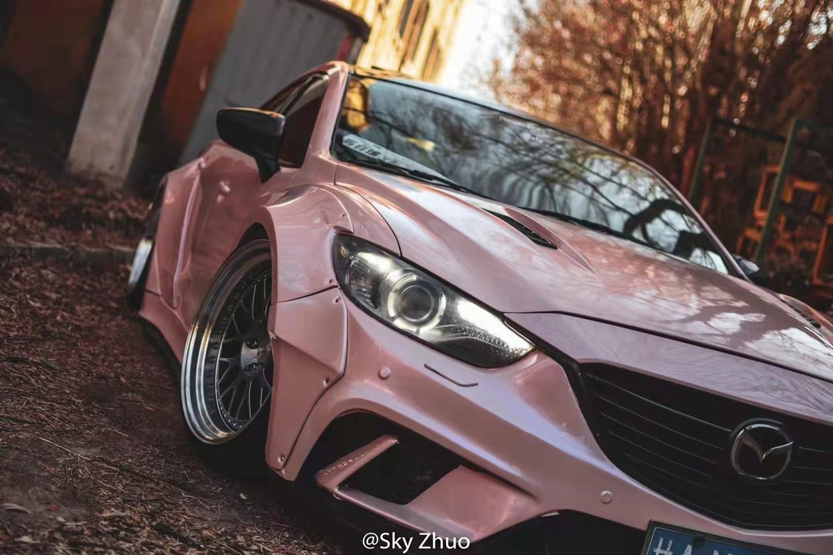 Mazda6 Sport Grand Touring Singature Carbon Edition 2014 2015 2016 2017 with Aftermarket Parts - Hood Bonnet Carbon Fiber / FRP from Robot Craftsman Mazda6 Sport Grand Touring Singature Carbon Edition 2014 2015 2016 2017 with Aftermarket Parts - Hood Bonnet Carbon Fiber / FRP from Robot Craftsman