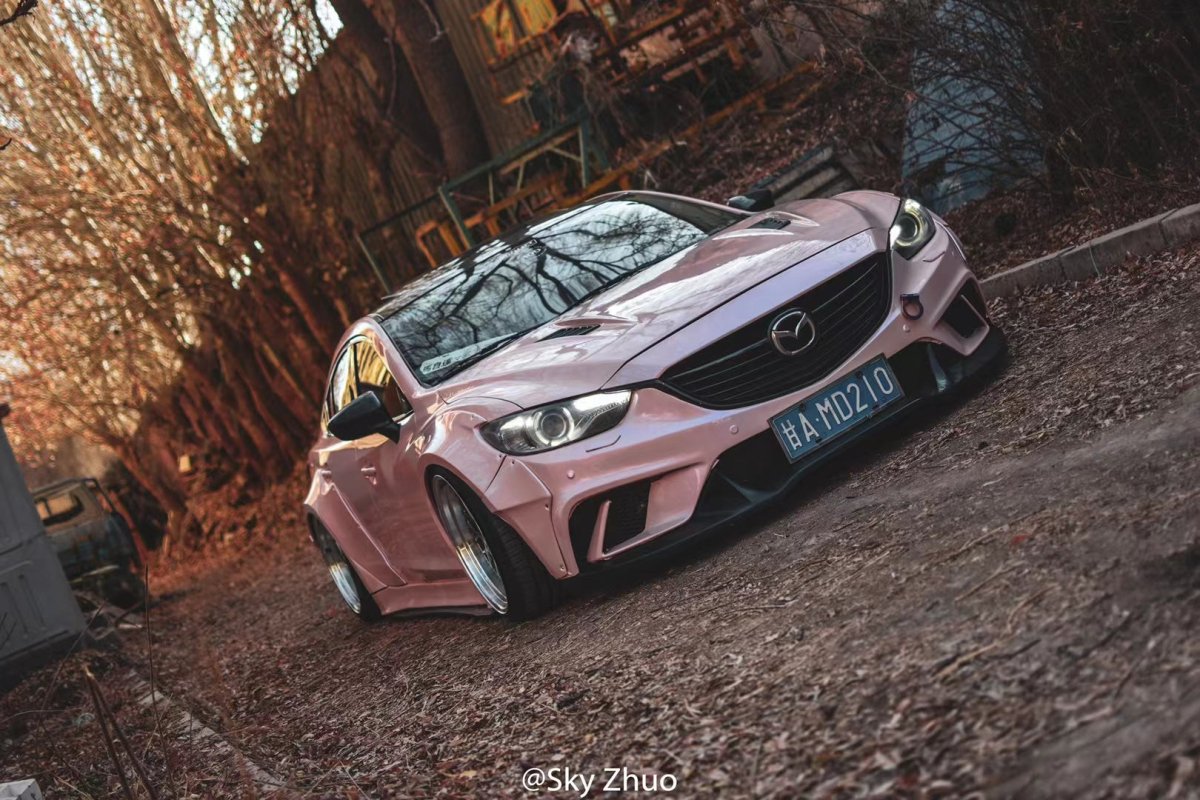 Mazda6 Sport Grand Touring Singature Carbon Edition 2014 2015 2016 2017 with Aftermarket Parts - Hood Bonnet Carbon Fiber / FRP from Robot Craftsman Mazda6 Sport Grand Touring Singature Carbon Edition 2014 2015 2016 2017 with Aftermarket Parts - Hood Bonnet Carbon Fiber / FRP from Robot Craftsman