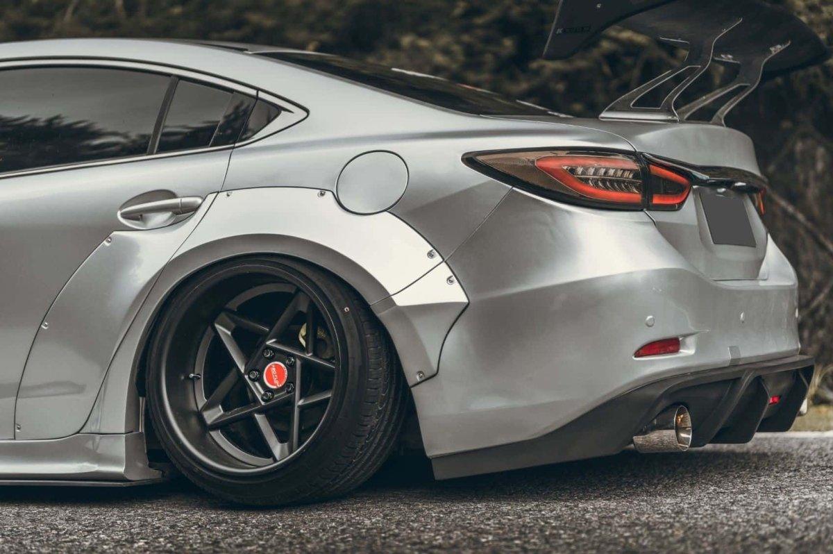 Mazda6 Sport Grand Touring Singature Carbon Edition 2014 2015 2016 2017 with Aftermarket Parts - Rear Diffuser Carbon Fiber / FRP from Robot Craftsman Mazda6 Sport Grand Touring Singature Carbon Edition 2014 2015 2016 2017 with Aftermarket Parts - Rear Diffuser Carbon Fiber / FRP from Robot Craftsman