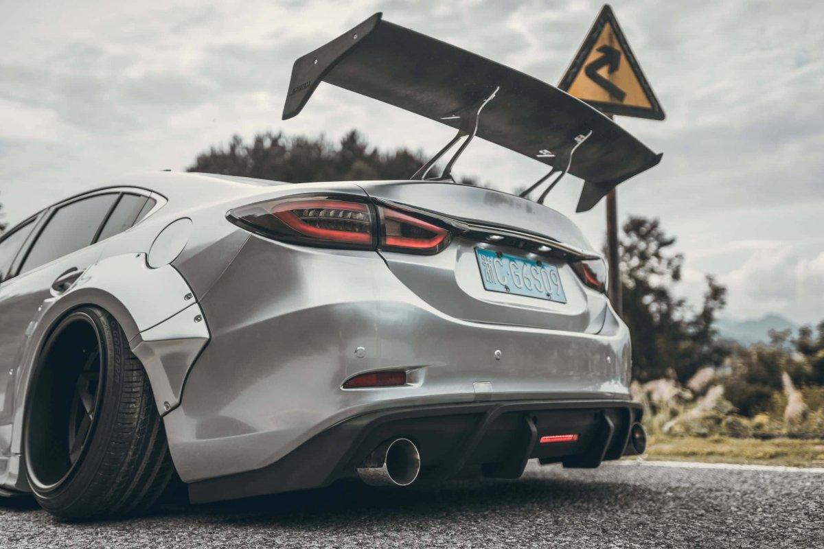 Mazda6 Sport Grand Touring Singature Carbon Edition 2014 2015 2016 2017 with Aftermarket Parts - Rear Diffuser Carbon Fiber / FRP from Robot Craftsman Mazda6 Sport Grand Touring Singature Carbon Edition 2014 2015 2016 2017 with Aftermarket Parts - Rear Diffuser Carbon Fiber / FRP from Robot Craftsman