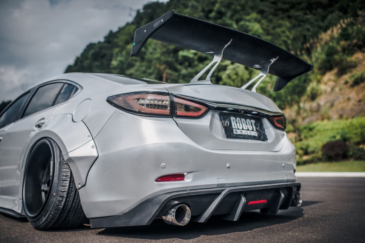 Mazda Mazda6 Sport Grand Touring Singature Carbon Edition 2014 2015 2016 2017 2018 2019 2020 2021 2022 with Aftermarket Parts - Rear Spoiler Wing Carbon Fiber / FRP from Robot Craftsman Mazda Mazda6 Sport Grand Touring Singature Carbon Edition 2014 2015 2016 2017 2018 2019 2020 2021 2022 with Aftermarket Parts - Rear Spoiler Wing Carbon Fiber / FRP from Robot Craftsman