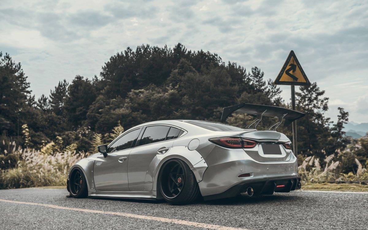 Mazda Mazda6 Sport Grand Touring Singature Carbon Edition 2014 2015 2016 2017 2018 2019 2020 2021 2022 with Aftermarket Parts - Rear Spoiler Wing Carbon Fiber / FRP from Robot Craftsman Mazda Mazda6 Sport Grand Touring Singature Carbon Edition 2014 2015 2016 2017 2018 2019 2020 2021 2022 with Aftermarket Parts - Rear Spoiler Wing Carbon Fiber / FRP from Robot Craftsman