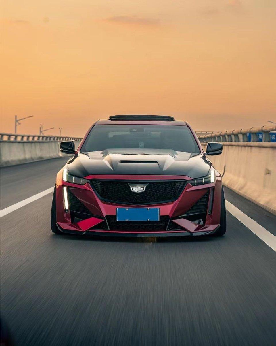 Cadillac CT5 CT5-V Blackwing Sport Premium Luxury Base 2020 2021 2022 2023 2024 with Aftermarket Parts - "PRISM" Hood Bonnet Carbon Fiber / FRP from Robot Craftsman