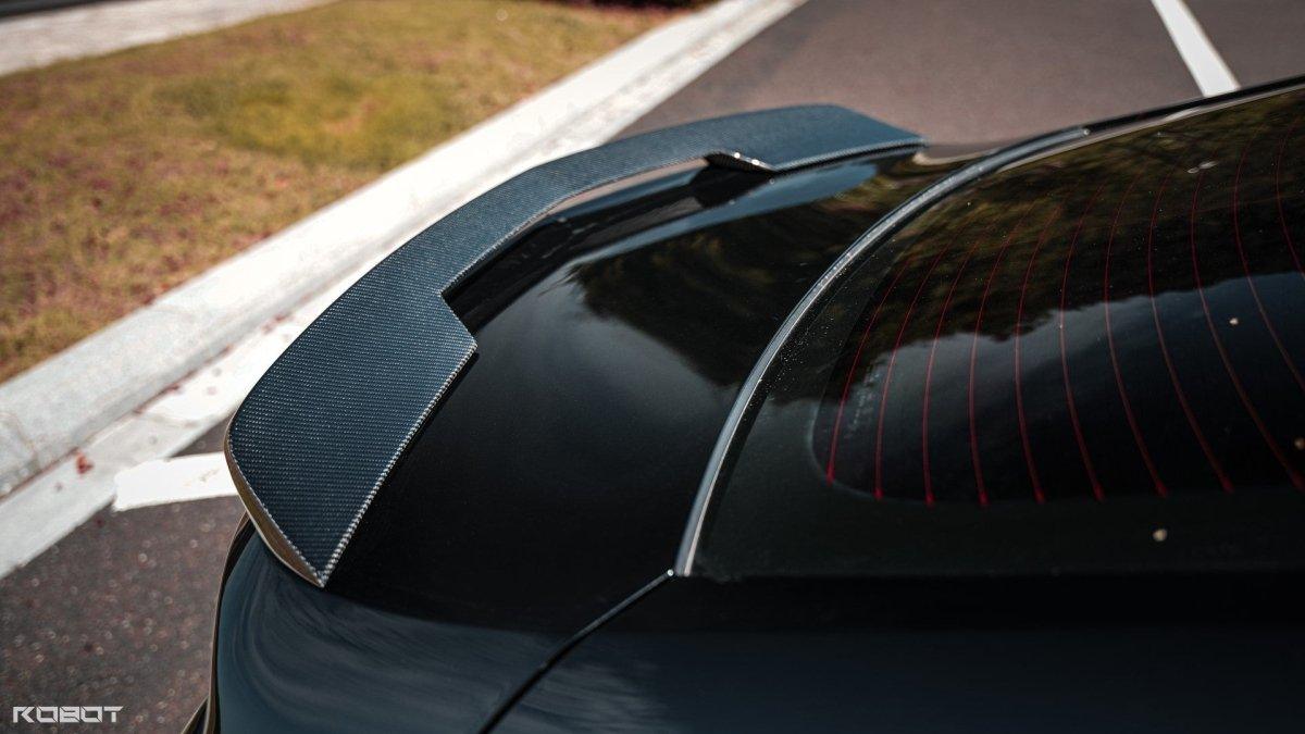 Cadillac CT5 CT5-V Blackwing Sport Premium Luxury Base 2020 2021 2022 2023 2024 with Aftermarket Parts - "PRISM" Rear Ducktail Spoiler Carbon Fiber / FRP from Robot Craftsman