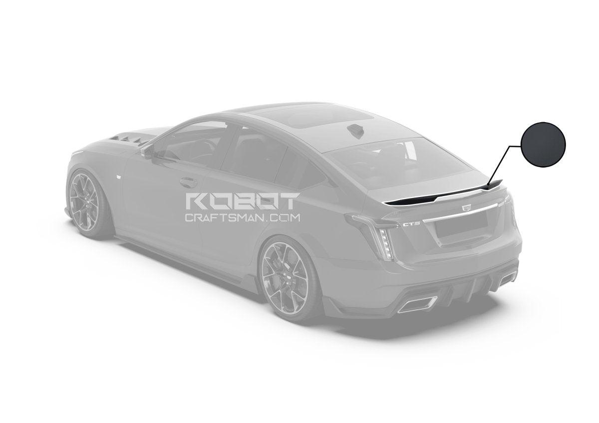 Cadillac CT5 CT5-V Blackwing Sport Premium Luxury Base 2020 2021 2022 2023 2024 with Aftermarket Parts - "PRISM" Rear Ducktail Spoiler Carbon Fiber / FRP from Robot Craftsman Cadillac CT5 CT5-V Blackwing Sport Premium Luxury Base 2020 2021 2022 2023 2024 with Aftermarket Parts - "PRISM" Rear Ducktail Spoiler Carbon Fiber / FRP from Robot Craftsman